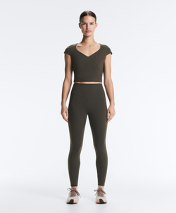 Oysho Топ Evermove с коротким рукавом, коричневый