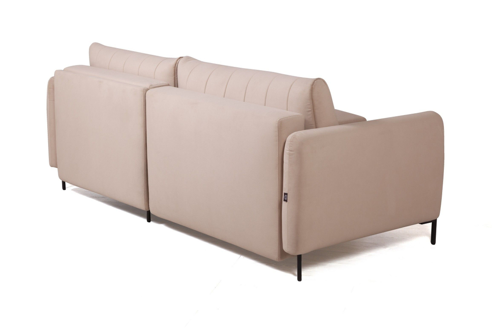 Barcelona диван-кровать с шезлонгом, велюр бежевый
