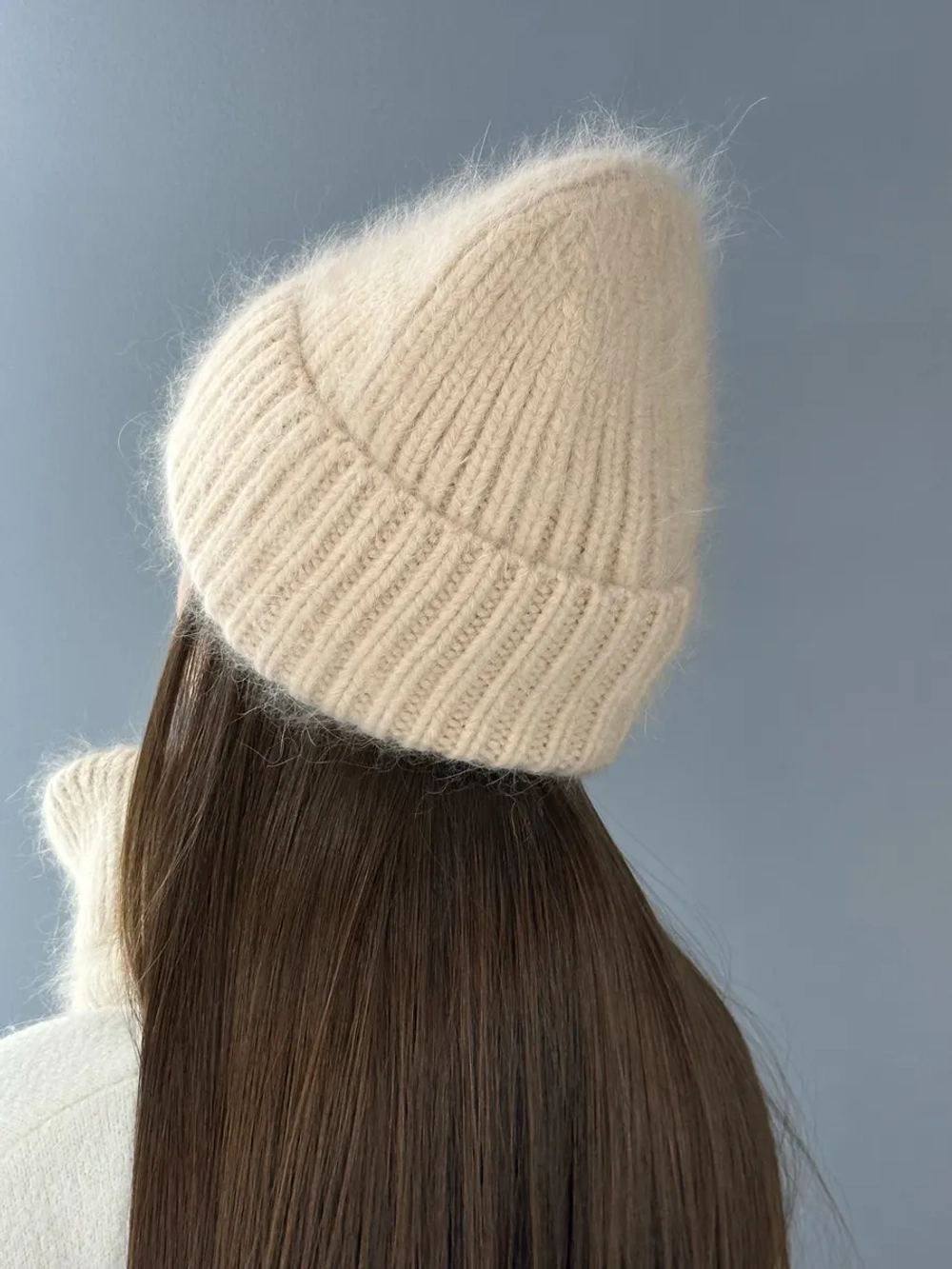 комплект шапка с шарфом- снуд зимний вязаный