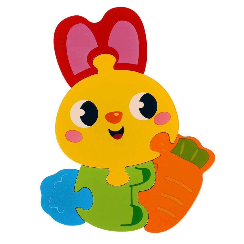 Развивающая игрушка деревянная Пазл животные мал, C-41877