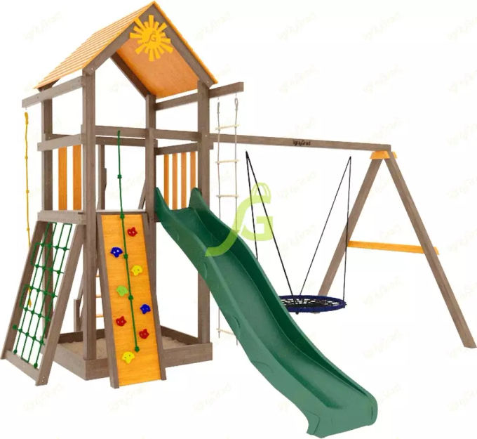 Детская площадка Панда Фани Nest с качелями гнездо