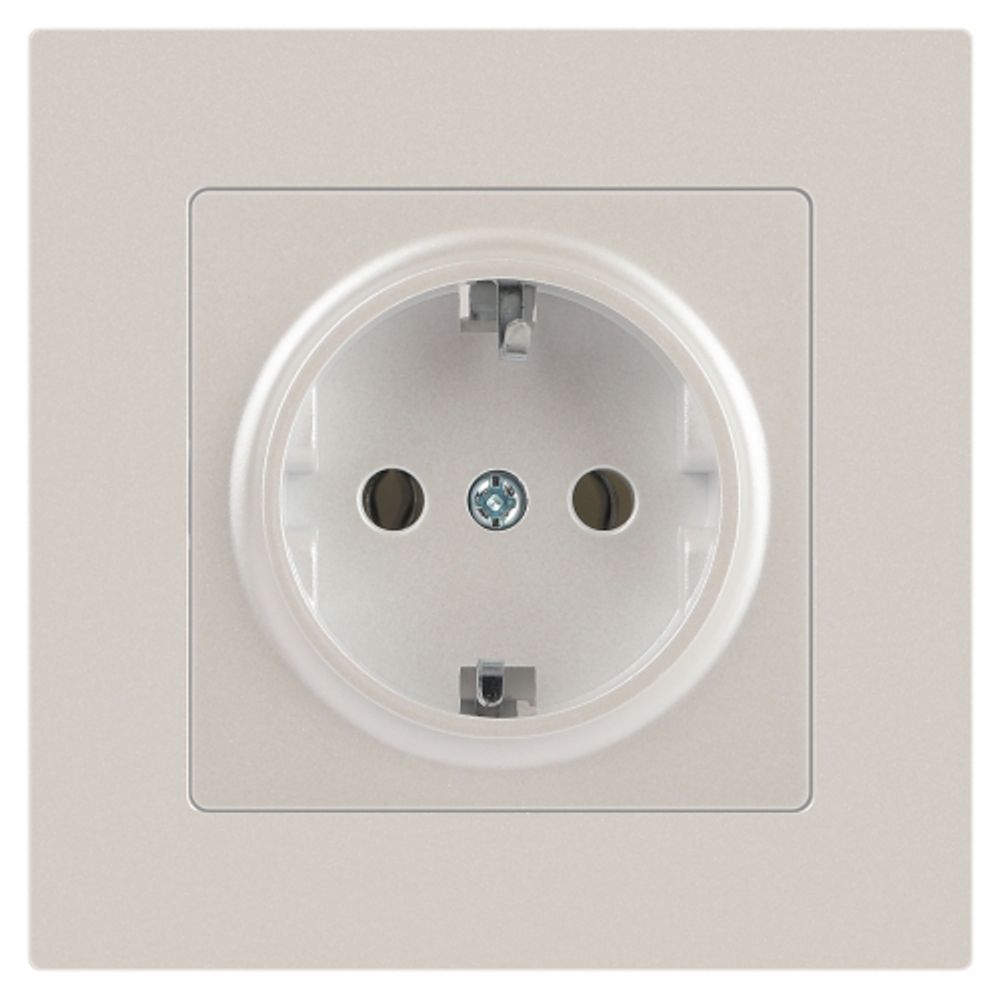 Розетка Intro Accent 6-202-06 2P+E Schuko 16А-250В IP20 СУ AL/CU перламутр | Intro