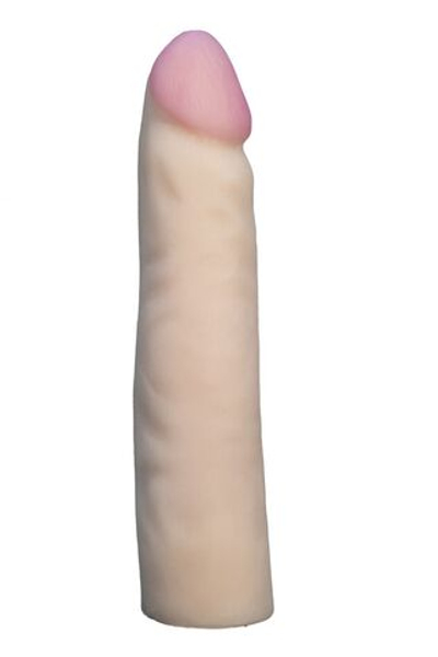 Телесная насадка харнесс из неоскин - 17,5 см. (Цвет: телесный)