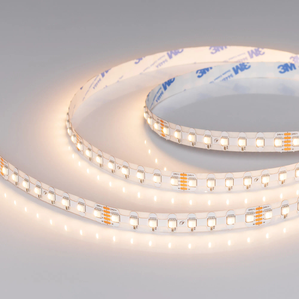 Светодиодная лента герметичная RZ-NANO-H96-12mm 24V RGBW-Warm (12 W/m, IP54, 5m) (Arlight, CRI>90) 062382