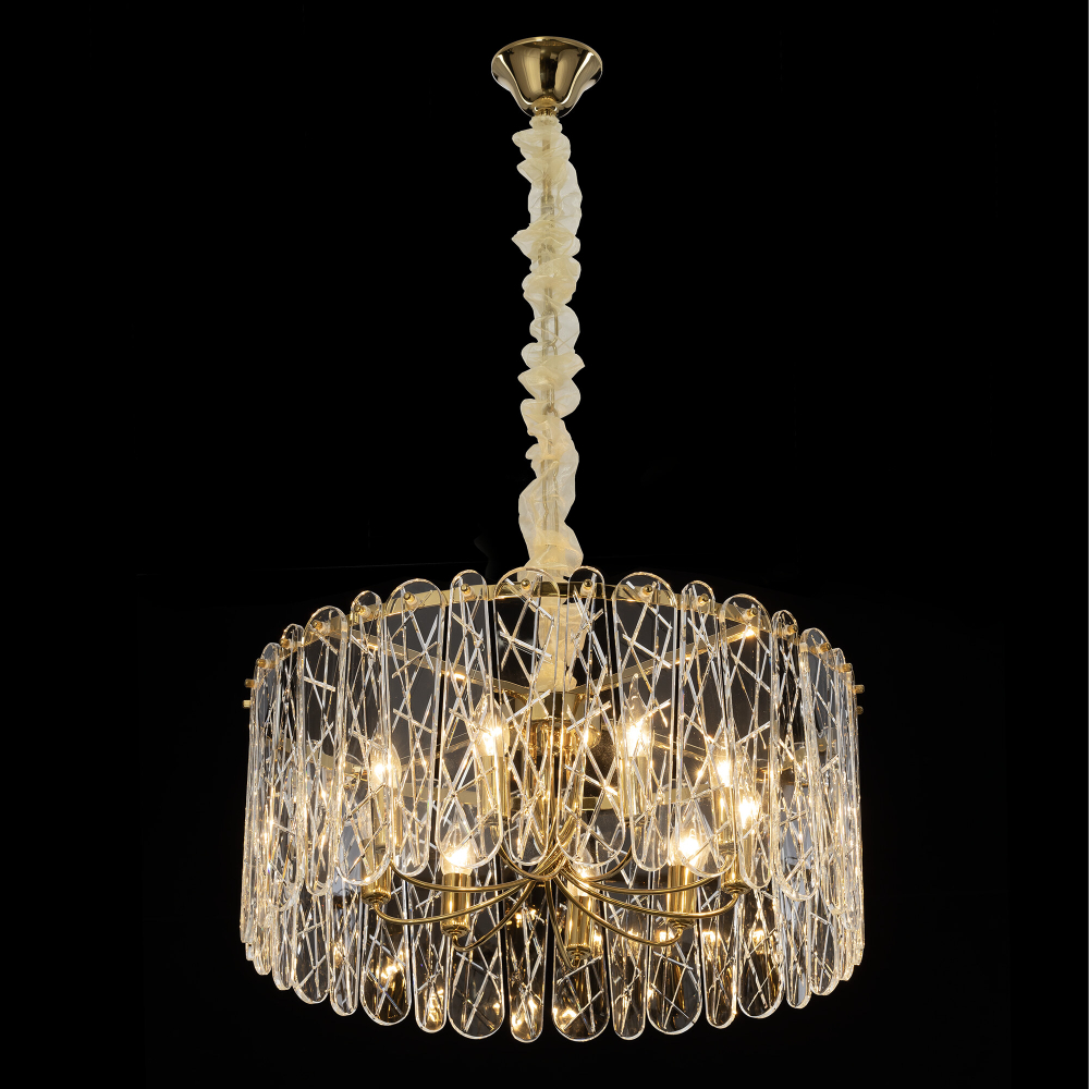 Citilux TALLA CL318292 Люстра хрустальная подвесная Золото