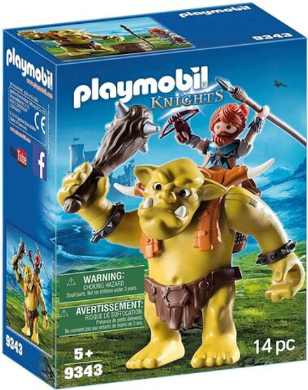 Конструктор Playmobil Knights Гигантский тролль с гномом-истребителем 9343