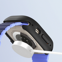 Чехол-бампер для часов Apple Watch Ultra 1 и 2 размер 49мм, черный с серой вставкой (Black/Gray) от Dux Ducis, серия Bamo Series Case