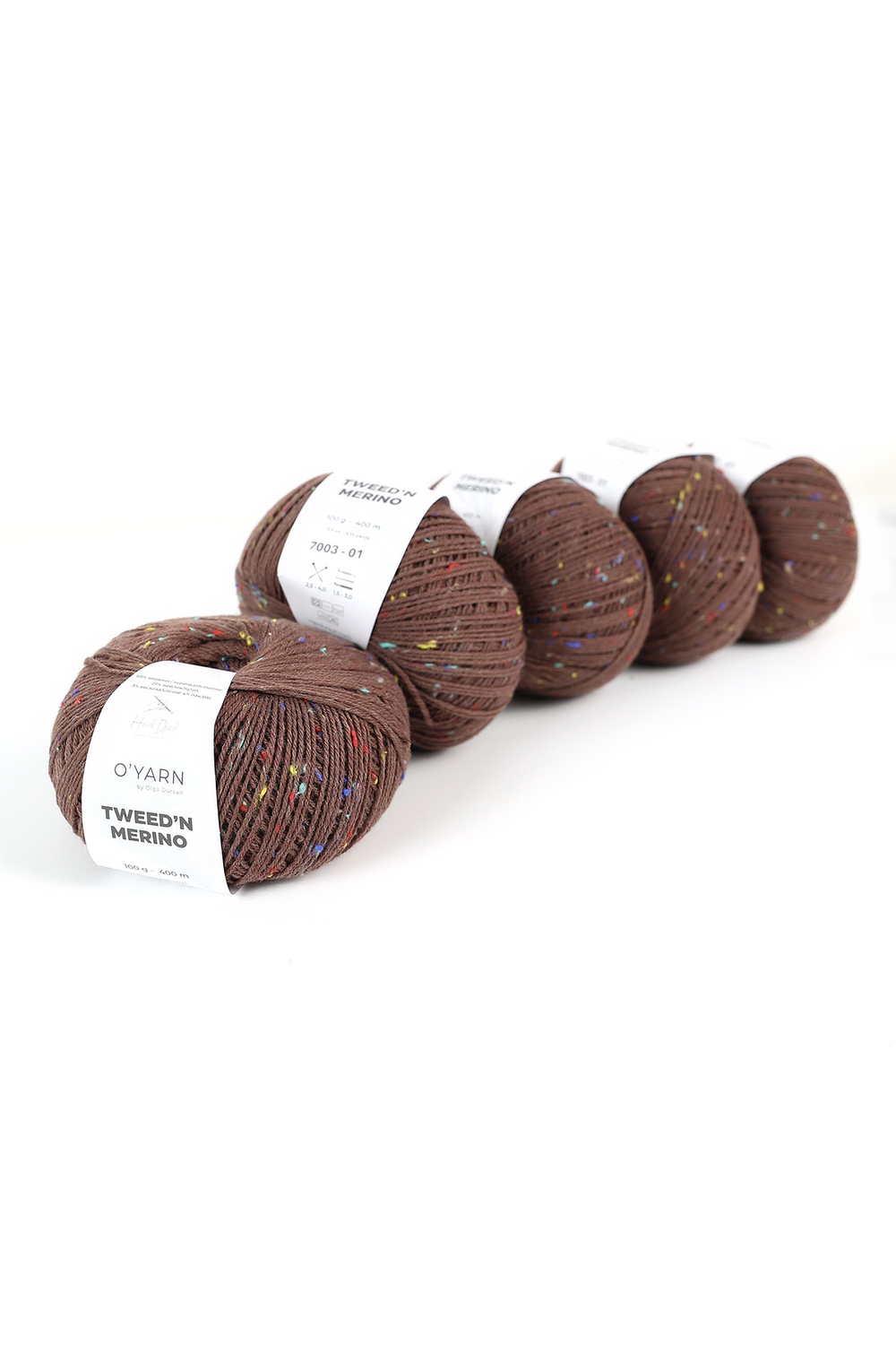 Пряжа O'YARN TWEED’N MERINO с цветными крапинками, 500г
