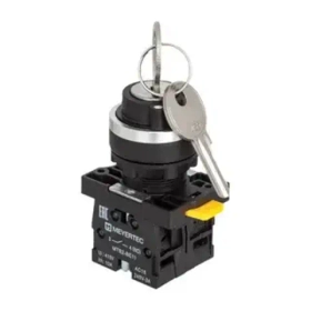 Переключатель с ключом, черный, 3 полож., 2NO, фикс., 1 выемки, мет. MTB2-BGZ133 арт.: 58196