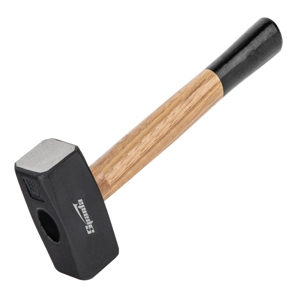 Кувалда, 1500 г, кованая головка, деревянная двухцветная рукоятка Sparta, 10907