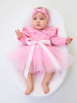 Платье-боди для новорожденной