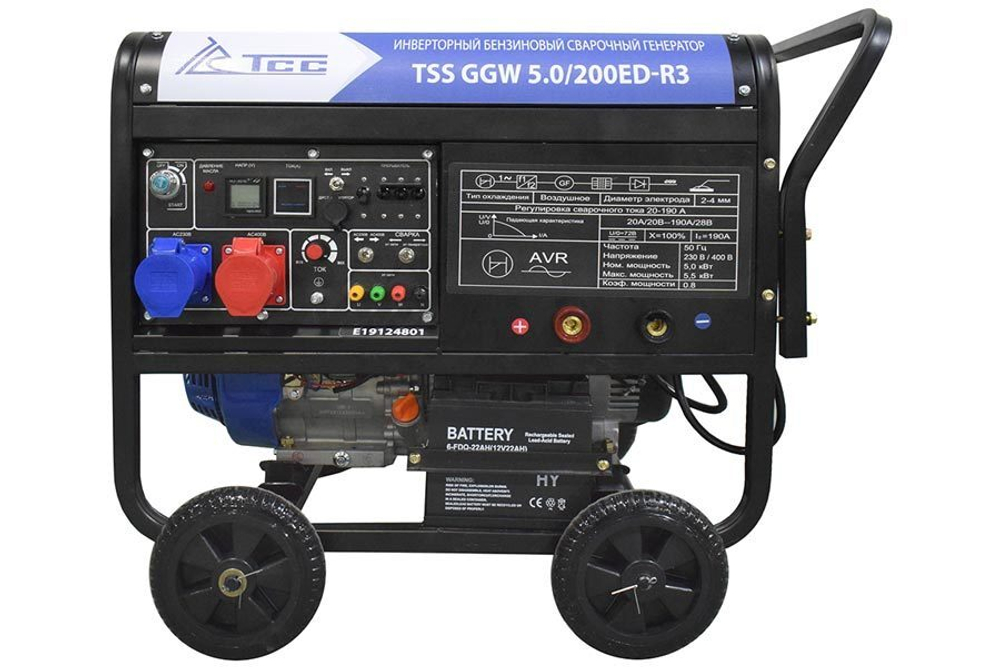 Инверторный бензиновый сварочный генератор (5 кВт) TSS GGW 5.0/200ED-R3