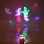 Диско-лампа «Новый год» XL-715, цоколь Е 27 с переходником, 2 набора картинок (220V)