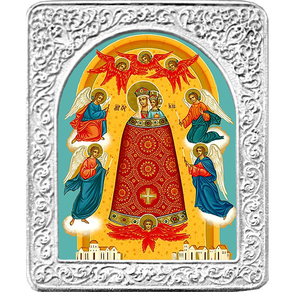 Прибавление ума. Маленькая икона Божьей Матери в серебряной раме