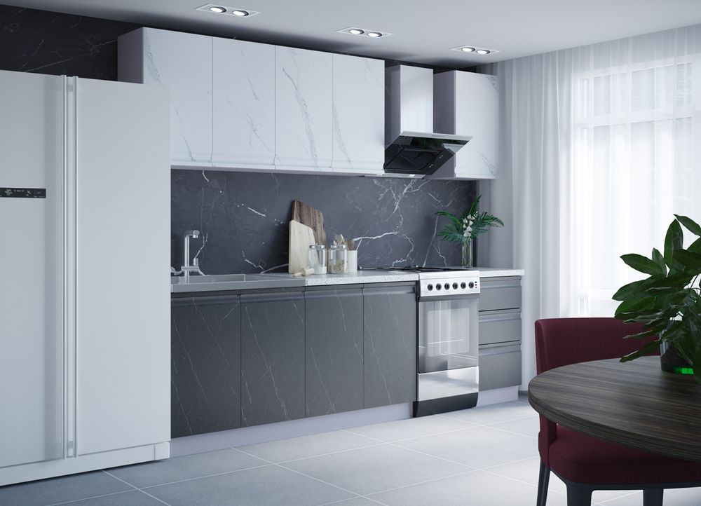 Кухня Модуль П 300 Скала Арктик (глухой левый)