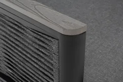 "Сан Ремо" кресло плетеное из роупа садовое, каркас алюминий темно-серый, роуп серый, ткань серая