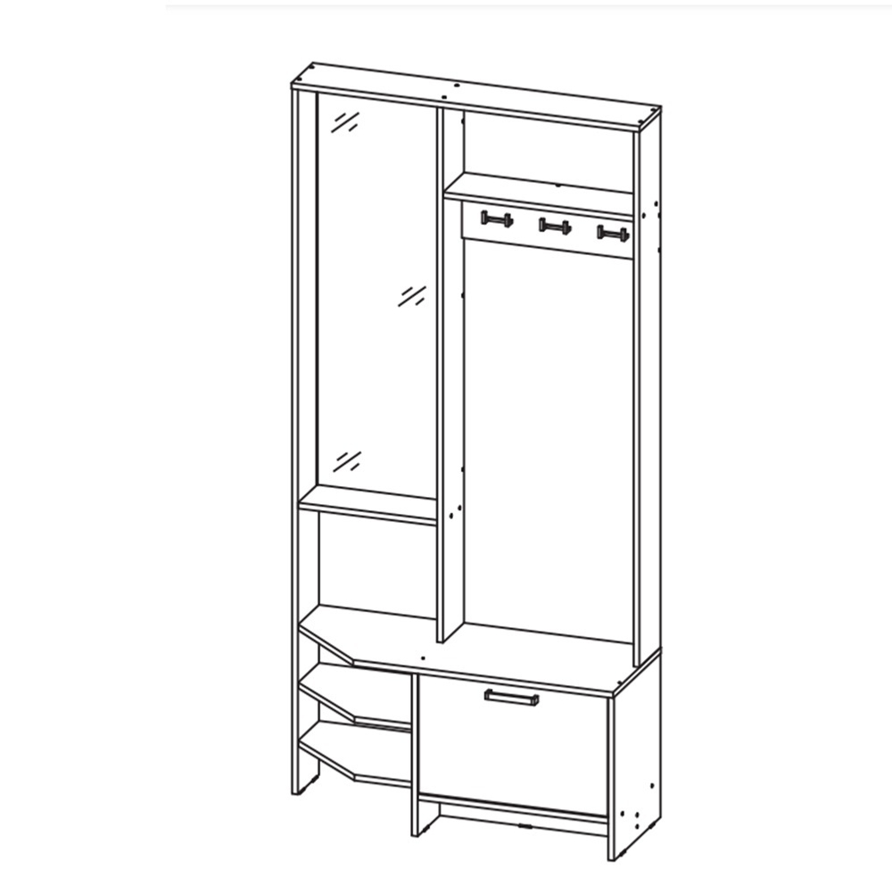 Прихожая Тео ПР-01, дуб сонома