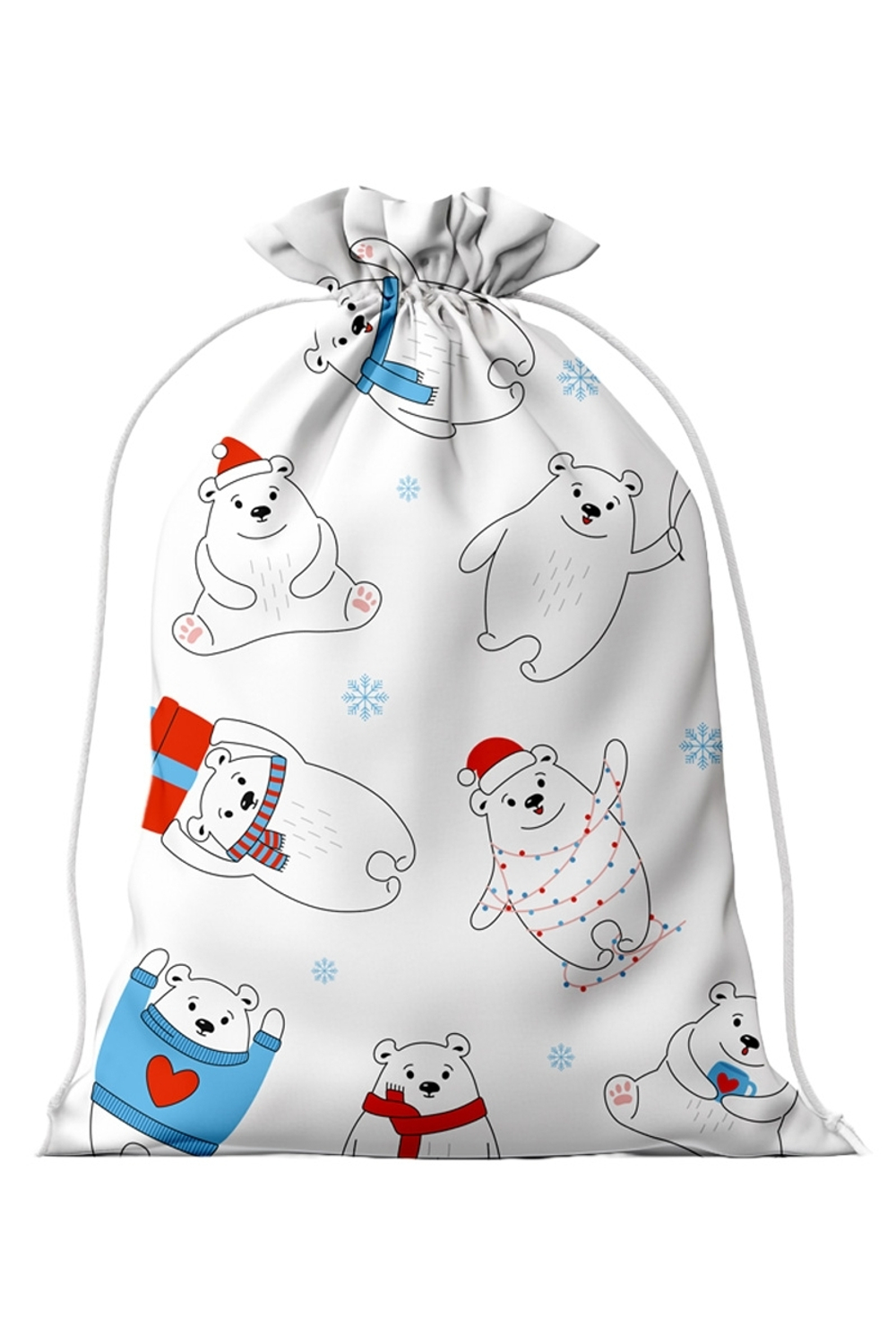 Сладкий новогодний подарок "Белые мишки" 900гр