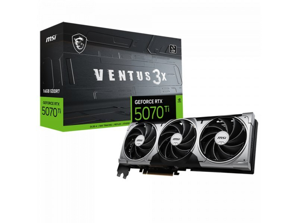 Видеокарта MSI Nvidia GeForce RTX 5070 Ti [RTX 5070 Ti 16G VENTUS 3X]