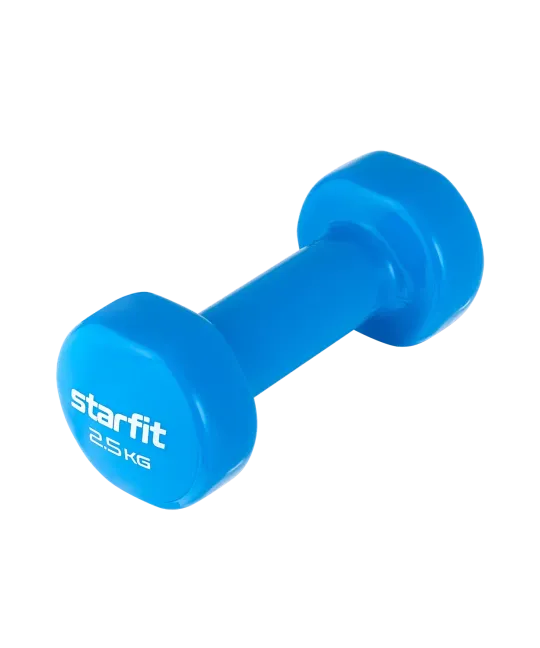 Гантель виниловая STARFIT DB-101 2,5 кг синий