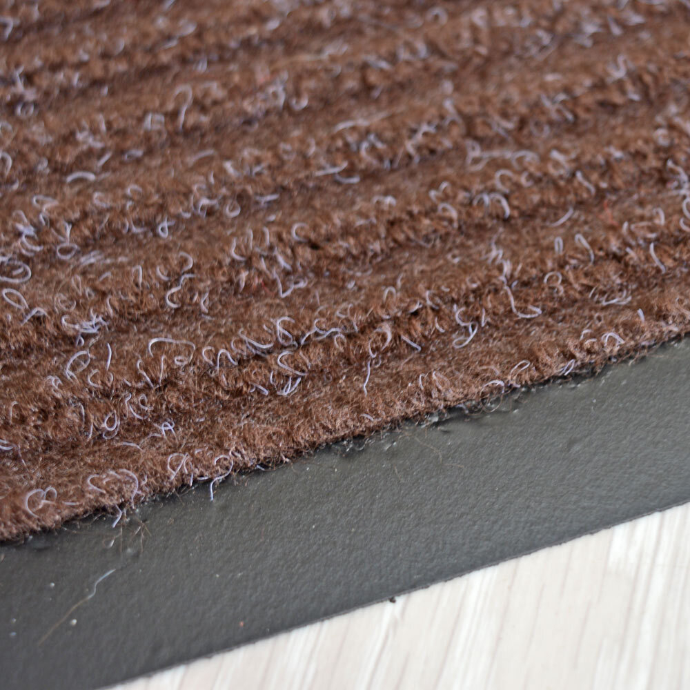 Коврик 40*60см влаговпитывающий ребристый FLOOR MAT "Стандарт", коричневый