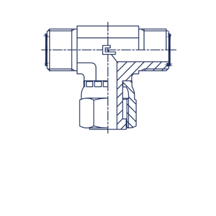 Соединение ORFS TEE 38
