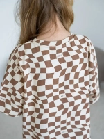 Костюм для девочки летний в клетку