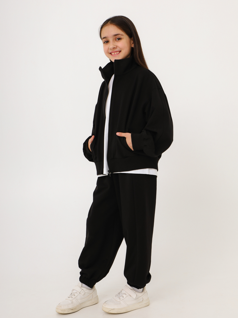 Кофта спортивная School, черная