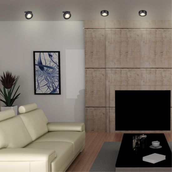 357983 SPOT NT19 460 черный Встраиваемый светильник IP20 LED 3000К 12W 220V GRODA