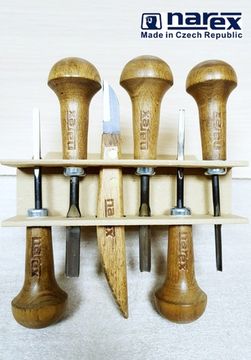 Резцы с грибовидной ручкой + нож (6 шт.) Narex 868500