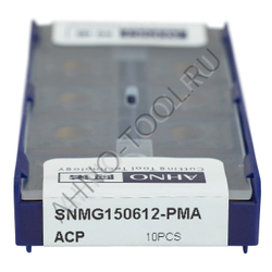Пластина твердосплавная ISO SNMG150612-PMA ACP10E AHNO по стали, чистовая