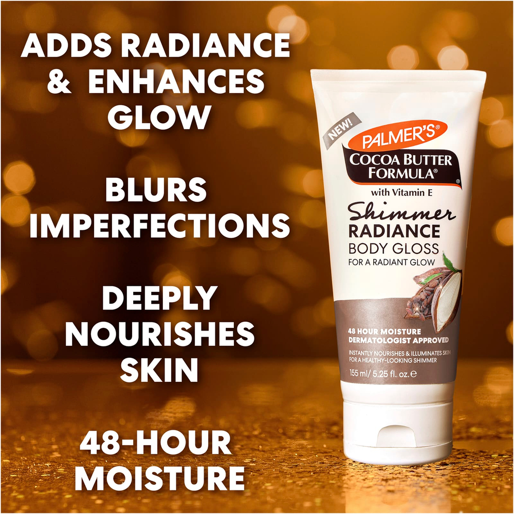 Palmer's, Cocoa Butter Formula® с витамином E, сияющий блеск для тела, 155 мл (5,25 жидк. унц.)