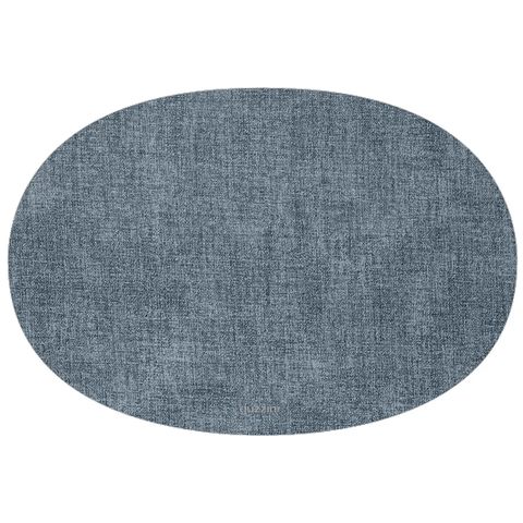 Салфетка подстановочная овальная двухсторонняя fabric, синяя