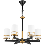 731067 Люстра CERO 6х40W E14 ЧЕРНЫЙ/ЗОЛОТО/БЕЛЫЙ