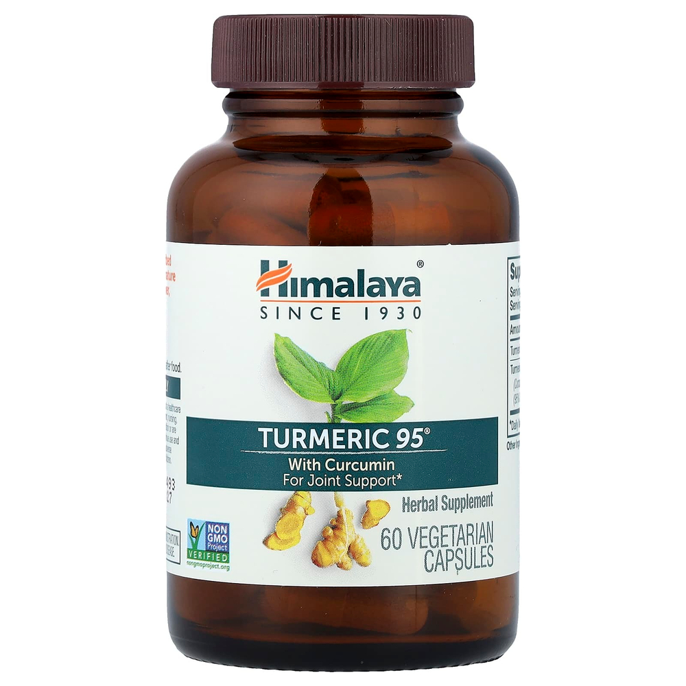 Himalaya, Turmeric 95® с куркумином, 60 вегетарианских капсул