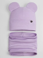 Шапка для девочки трикотажная и снуд