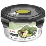 Контейнер для продуктов с клапаном 0,6л круглый «BRILLIANT» черный