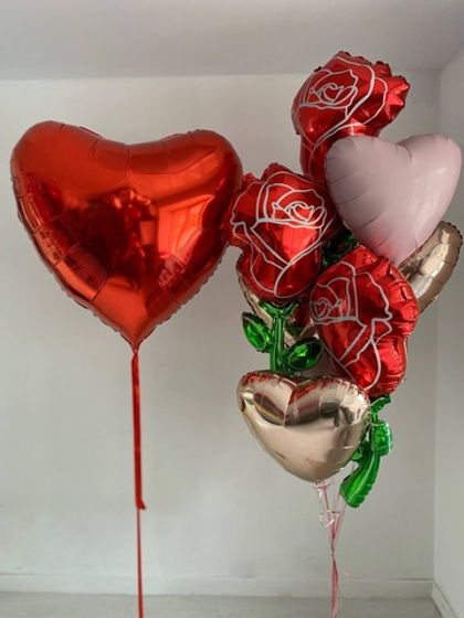 Воздушные гелиевые шарики с доставкой по Хабаровску цветок Роза №4829