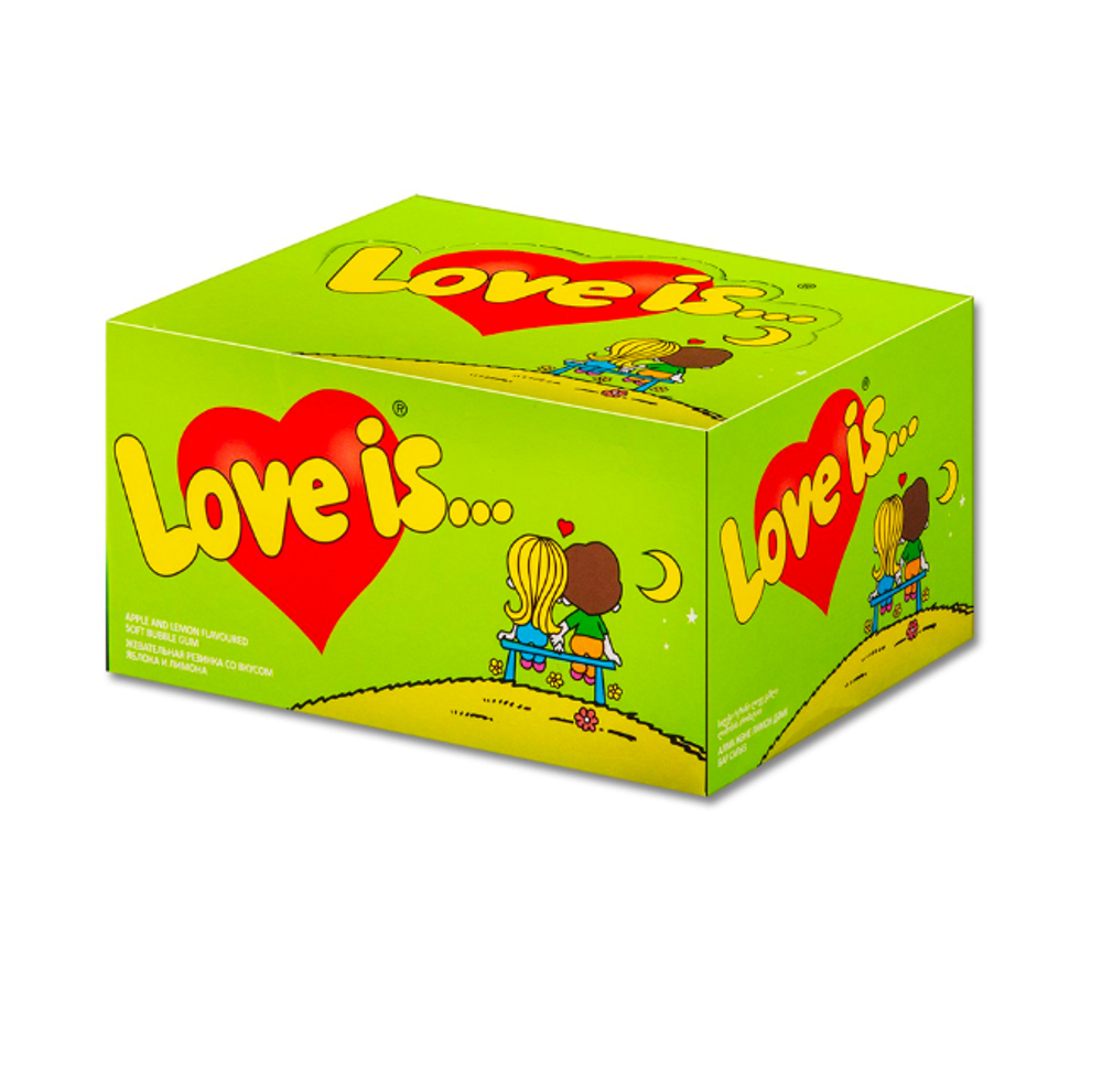 Жевательная резинка Love is яблоко и лимон 4,2г