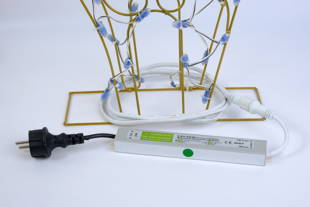 Фигура светодиодная внешняя Олень 70см 80LED, на металлическом каркасе,холодный белый, постоянное св