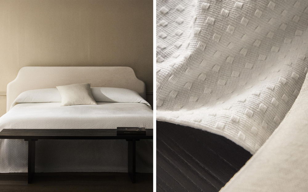 Zara Home покрывало из хлопка, бежевый · 1163/006