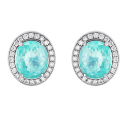 Серьги с Турмалином Параиба и Бриллиантами, E0015-54/1