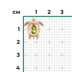 Подвеска «Черепаха» из красного золота с хризолитом