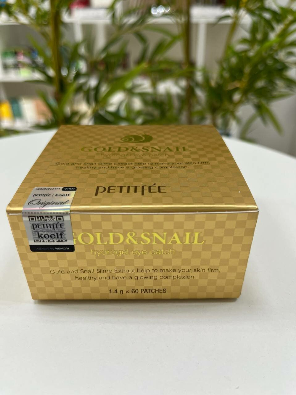 PETITFEE Набор патчей д/век гидрогелевые Золото/улитка Gold/Snail Hydrogel Eye Patch, 60 шт