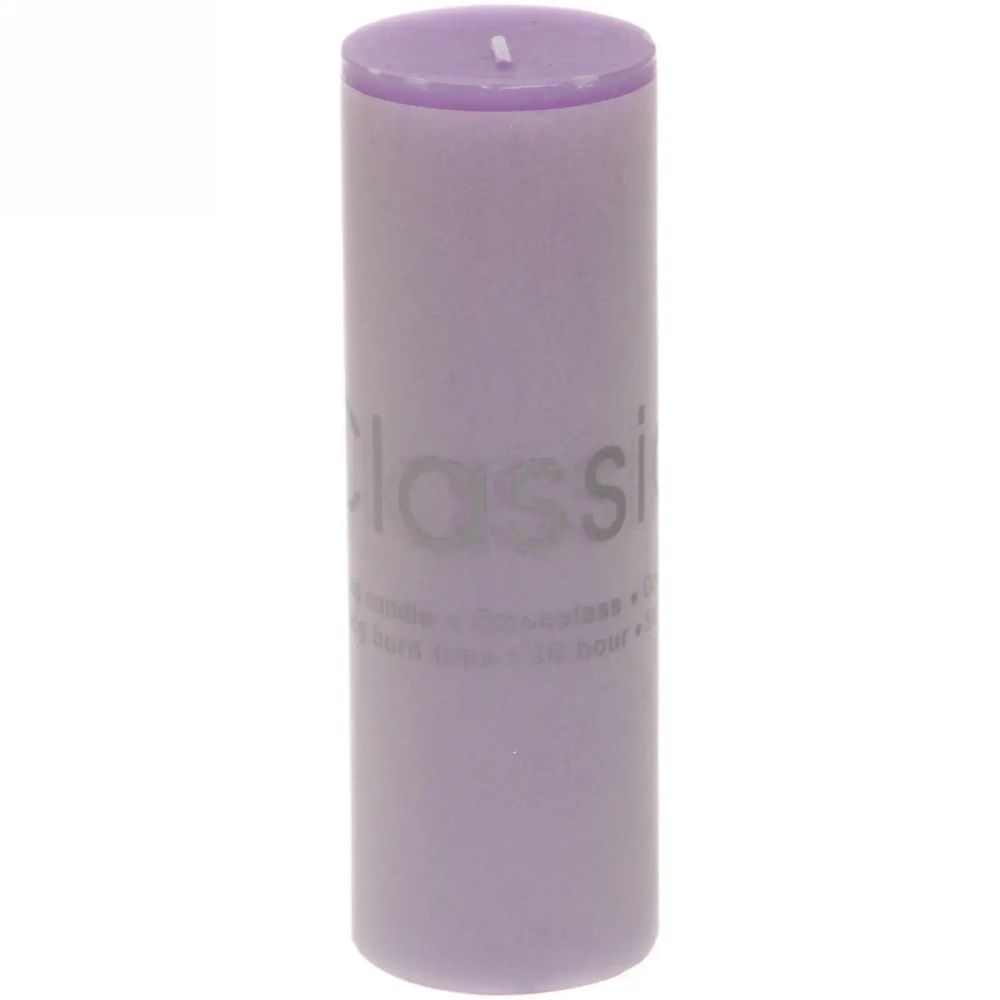 Свеча «Classic» 5*15см цвет лавандовый ZD-004