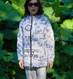 Куртка "Петроглиф", по мотивам наскальных рисунков древних людей.