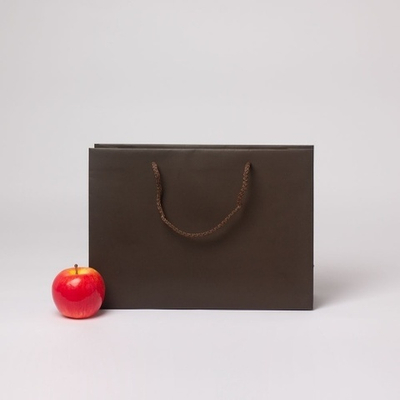 Пакет 35x25x10, шоколадный, меловка