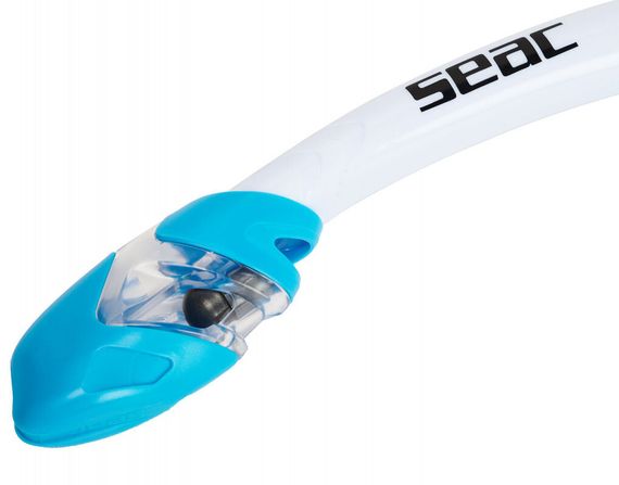Трубка Seac Tribe Dry прозрачный/голубой