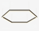 Подвесной LED светильник шестиугольный LP85-ARENA6-1000 158Вт (сегмент 1004 мм) 4000К 14536Лм серый 2008х2008х80мм DARKLUM