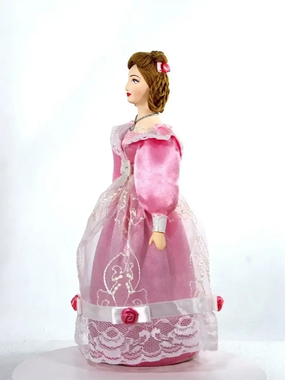 Кукла фарфоровая Дама в платье эпохи Бидермейер